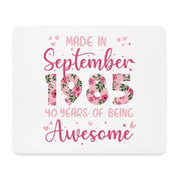 Septembre 1985 Anniversaire 40 Ans Pour Femmes - Tapis de souris (format paysage) - blanc - Devant