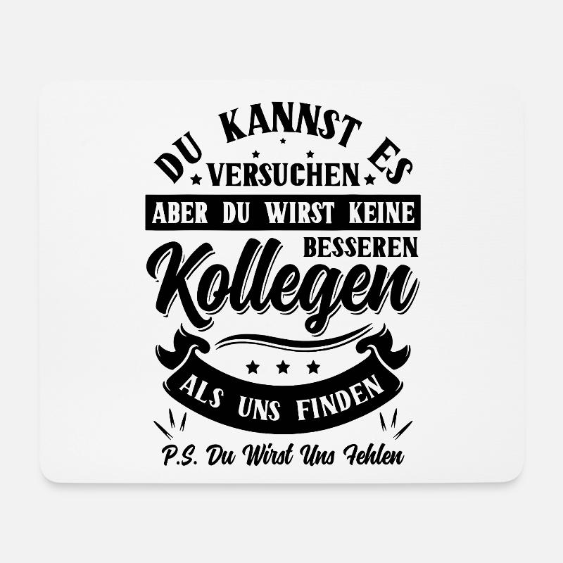 Abschiedsgeschenk Lustige Kollegen sprüche - Mousepad (Querformat) - Weiß