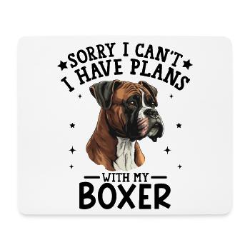 Realistisches Boxerhundeporträt für Bekleidung - Mousepad (Querformat) - Weiß - Vorne