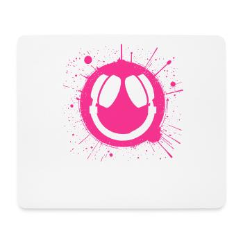 Vibrant Happy Face Graffiti Design - Mouse Pad (horizontal) - white - Front