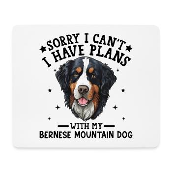 Realistic Bernese Mountain Dog Illustration - Mouse Pad (horizontal) - white - Front