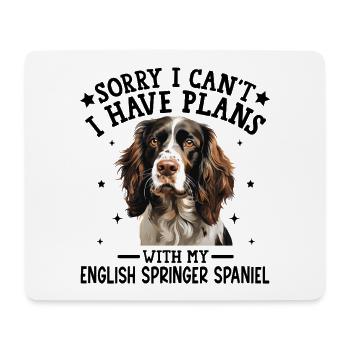 Elegantes Springer Spaniel Portrait Design - Mousepad (Querformat) - Weiß - Vorne