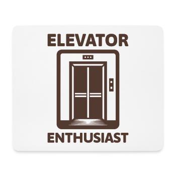 Elevator Enthusiast Elevator Lover - Mouse Pad (horizontal) - white - Front