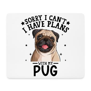 Playful Pug Illustration for Apparel - Mouse Pad (horizontal) - white - Front