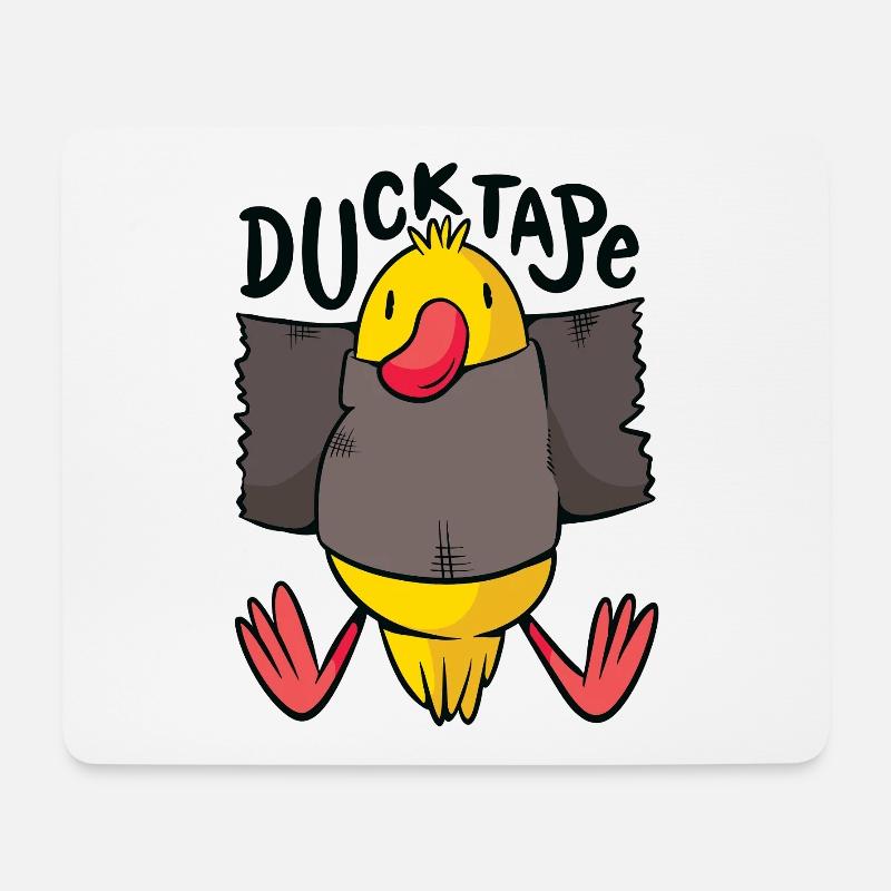 Duck Taping Comedy Charakterdesign - Mousepad (Querformat) - Weiß