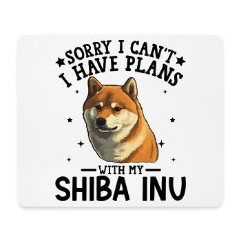 Illustration du visage ludique d'un Shiba Inu - Tapis de souris (format paysage) - blanc - Devant