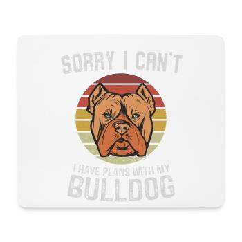 Illustration humoristique de citation de bouledogue - Tapis de souris (format paysage) - blanc - Devant