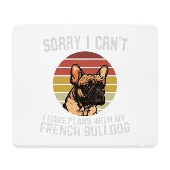 Bouledogue Français Humour T-Shirt Graphique - Tapis de souris (format paysage) - blanc - Devant