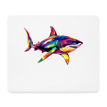 requin requin tigre requin plongeur requins mignons grand requin blanc - Tapis de souris (format paysage) - blanc - Devant