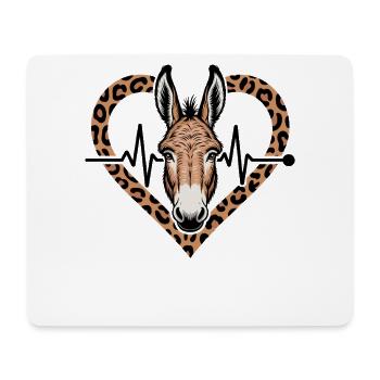 Esel Herz - Mousepad (Querformat) - Weiß - Vorne