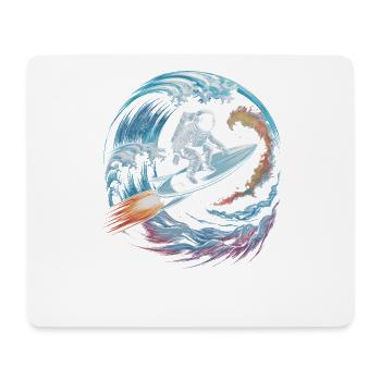 Space surfers in the star storm - Mouse Pad (horizontal) - white - Front