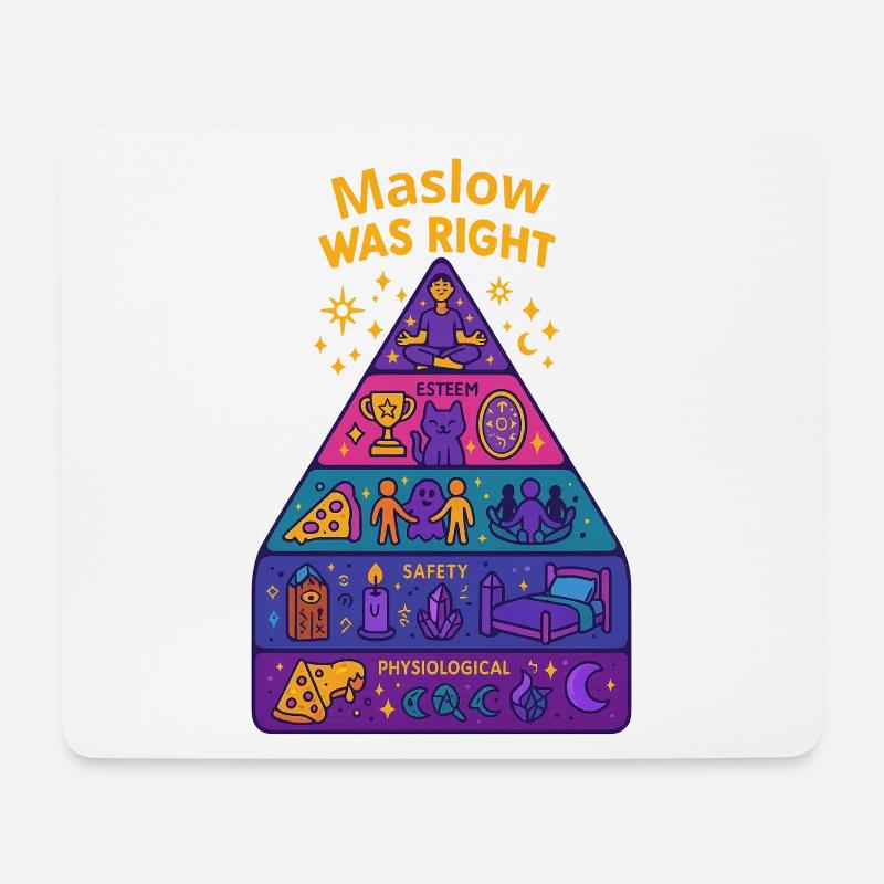 Maslow hatte Recht - Mousepad (Querformat) - Weiß