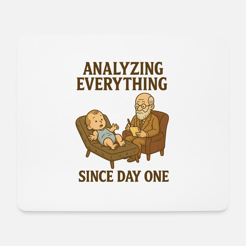 Alles vom ersten Tag an analysieren - Mousepad (Querformat) - Weiß