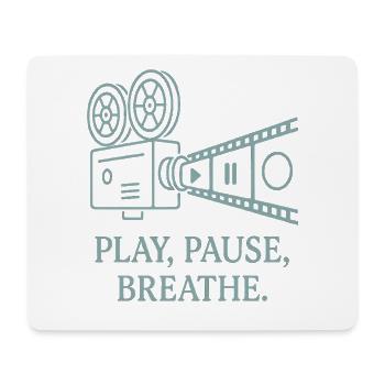 Kreatives Filmmotiv mit Slogan - Mousepad (Querformat) - Weiß - Vorne