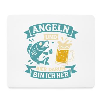 Soon dad FISHING AND BEER THAT'S WHY I'M HERE Funny - Mouse Pad (horizontal) - white - Front