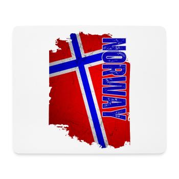 Drapeau norvégien, grunge vintage - Tapis de souris (format paysage) - blanc - Devant