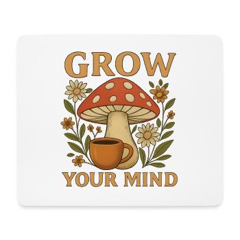 Wachstum Geist Pilz Blumen Design - Mousepad (Querformat) - Weiß - Vorne