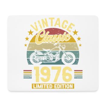 1976 Motard 50 Ans Anniversaire Homme - Tapis de souris (format paysage) - blanc - Devant