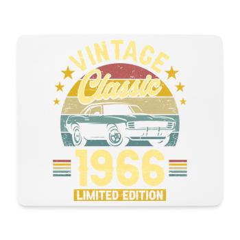 1966 Voiture 60 Ans Anniversaire Homme - Tapis de souris (format paysage) - blanc - Devant