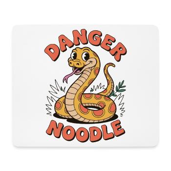Danger Noodle – Lustiges Schlangen Design - Mousepad (Querformat) - Weiß - Vorne