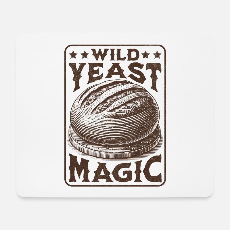Wilde Hefe Magic Sauerteig Brot Liebhaber - Mousepad (Querformat) - Weiß