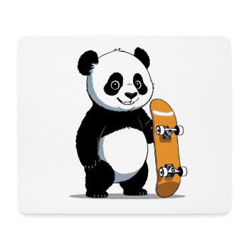 Illustration de panda en skateboard - Tapis de souris (format paysage) - blanc - Devant