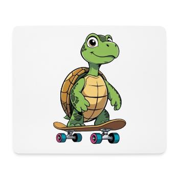 Cheeky Turtle Skateboard - Mouse Pad (horizontal) - white - Front