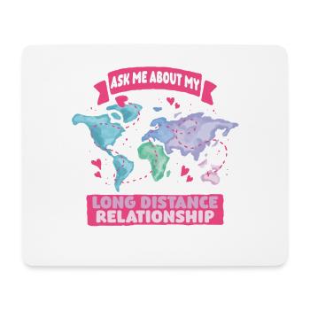 Long-distance relationship - Mouse Pad (horizontal) - white - Front