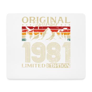 44th Birthday Vintage September Vintage 1981 - Mouse Pad (horizontal) - white - Front