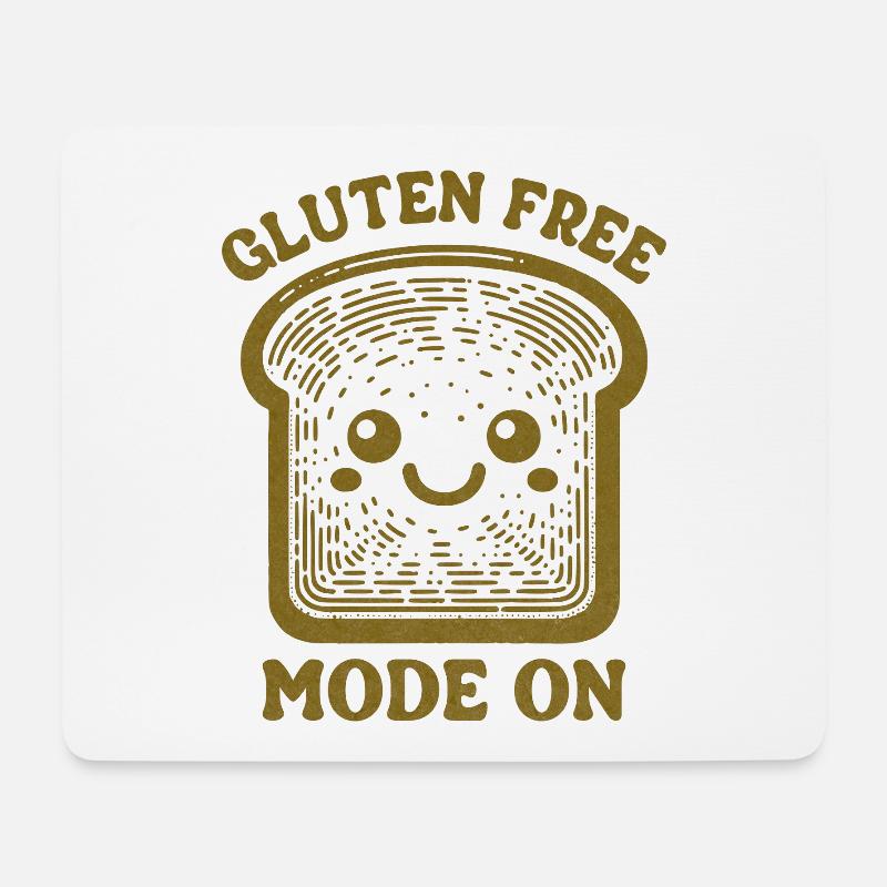 Glutenfreier Modus bei Glutenunverträglichkeit Humor - Mousepad (Querformat) - Weiß