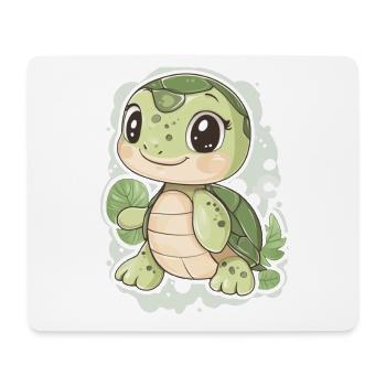 Schildkröte - Mousepad (Querformat) - Weiß - Vorne
