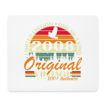 18 Jahre 2008 Vintage Retro Geburtstag - Mousepad (Querformat) - Weiß - Vorne