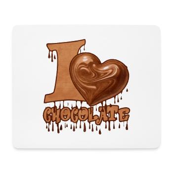Cœur en chocolat avec effet mélanine - Tapis de souris (format paysage) - blanc - Devant
