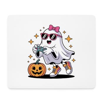 Halloween Jungen Kinder Ghost Gamer Gruseliges Kostüm - Mousepad (Querformat) - Weiß - Vorne