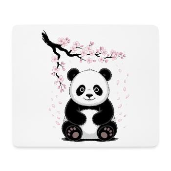 Panda, Panda Ours, Japonais, Cerisier en fleurs - Tapis de souris (format paysage) - blanc - Devant