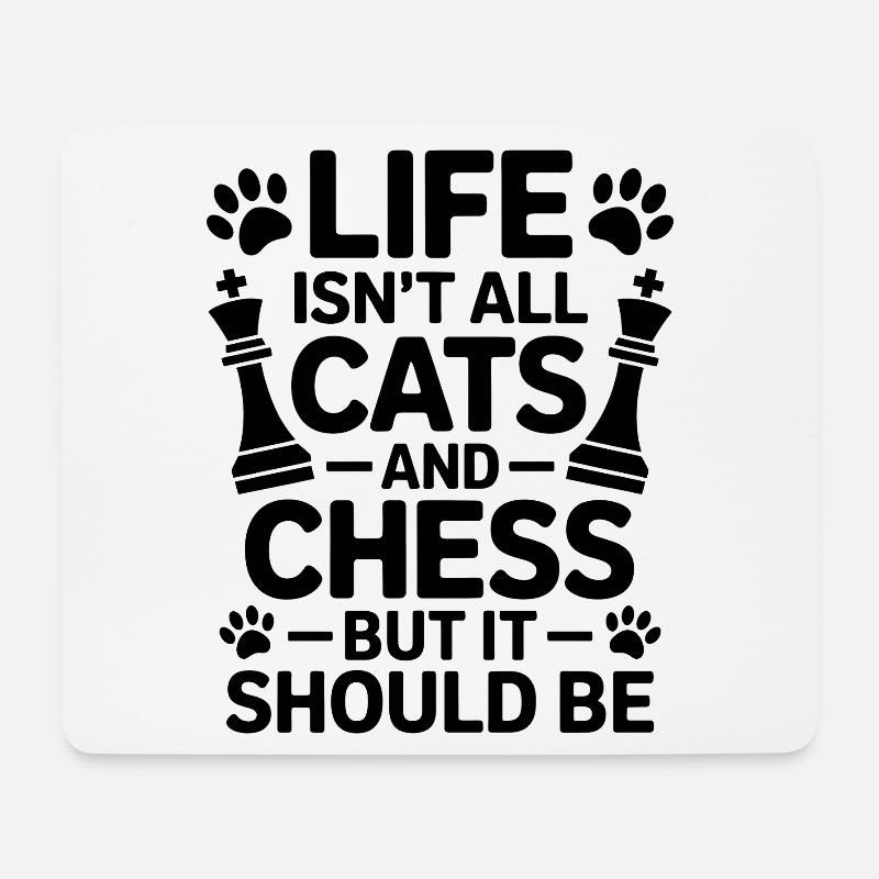 Chess Saying Chat Chess Gift - Tapis de souris (format paysage) - blanc