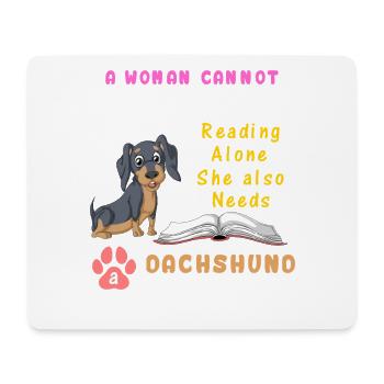Dackel - Mousepad (Querformat) - Weiß - Vorne