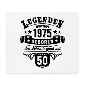Legends were born in 1975 - 50th birthday - Mouse Pad (horizontal) - white - Front