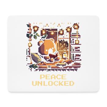 Frieden freigeschaltet: Hygge - Mousepad (Querformat) - Weiß - Vorne