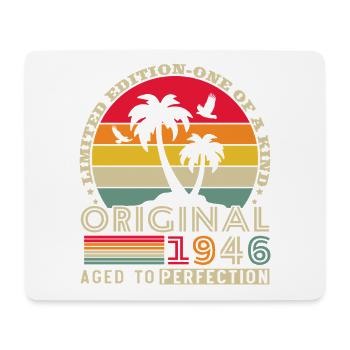80 Years 1946 Vintage Retro Anniversary - Mouse Pad (horizontal) - white - Front