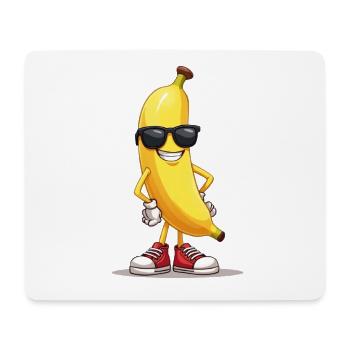 Banane drôle avec des lunettes de soleil et des baskets - Tapis de souris (format paysage) - blanc - Devant