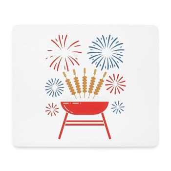  Pitmaster BBQ Skewers Independence Day 4th of - Mousepad (Querformat) - Weiß - Vorne