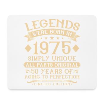 50th birthday born in 1975 - 50 years old - Mouse Pad (horizontal) - white - Front