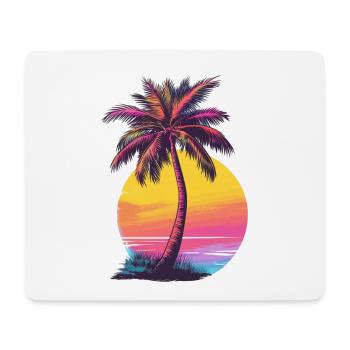 Palm tree - Mouse Pad (horizontal) - white - Front