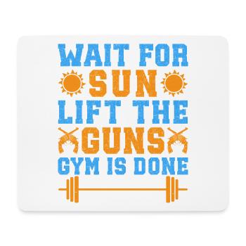 Fitness Motivation Bodybuilder Lift The Guns Gym - Tapis de souris (format paysage) - blanc - Devant
