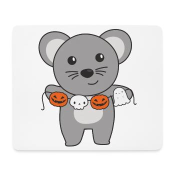 Maus Happy Halloween Kürbis Geist Kostüm - Mousepad (Querformat) - Weiß - Vorne