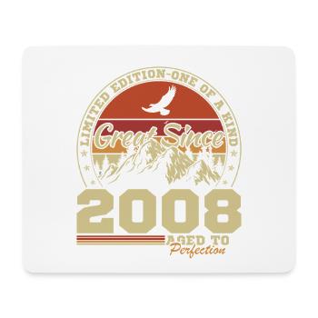 2008 Vintage Retro Birthday Gift - Mouse Pad (horizontal) - white - Front