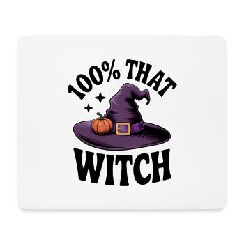 100% diese Hexe - Mousepad (Querformat) - Weiß - Vorne