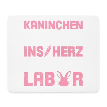 KANINCHEN GEHÖREN INS HERZ NICHT LABOR Gegen - Mousepad (Querformat) - Weiß - Vorne