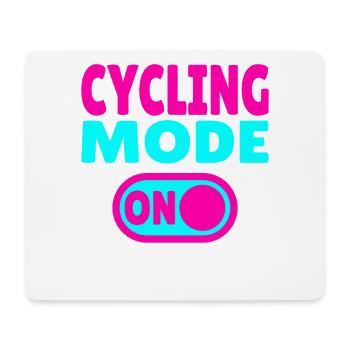 Cycling Mode ON Radsport - Mousepad (Querformat) - Weiß - Vorne
